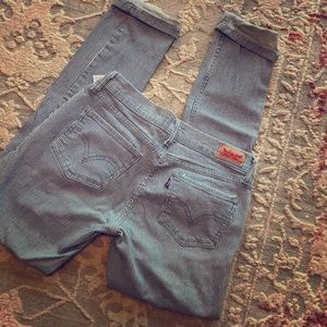 Levi’s women’s boyfriend stripe blue white size 9